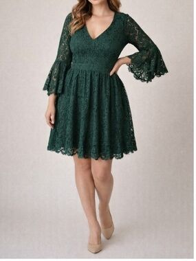 Modcloth Through The Bluebells Lace Dress - Sz M